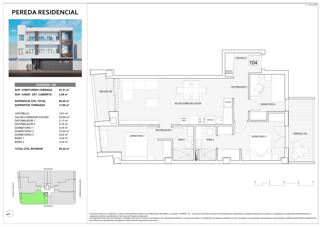 Plano Vivienda 104